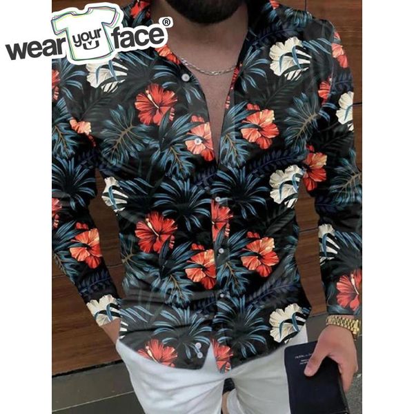 men's casual shirts floral palm tree gold pattern 3d all over printed hawaiian button up dress full sleeve office streetwear men clothe, White;black
men's casual shirts floral palm tree gold pattern 3d all over printed hawaiian button up dress full sleeve office streetwear men clothe, White;black