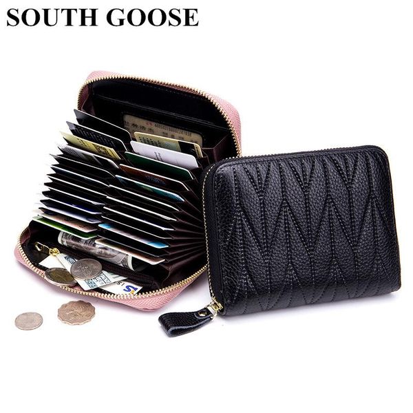 card holders genuine leather rfid zipper holder men/women large capacity organizer purse passport coin wallets, Brown;gray
card holders genuine leather rfid zipper holder men/women large capacity organizer purse passport coin wallets, Brown;gray