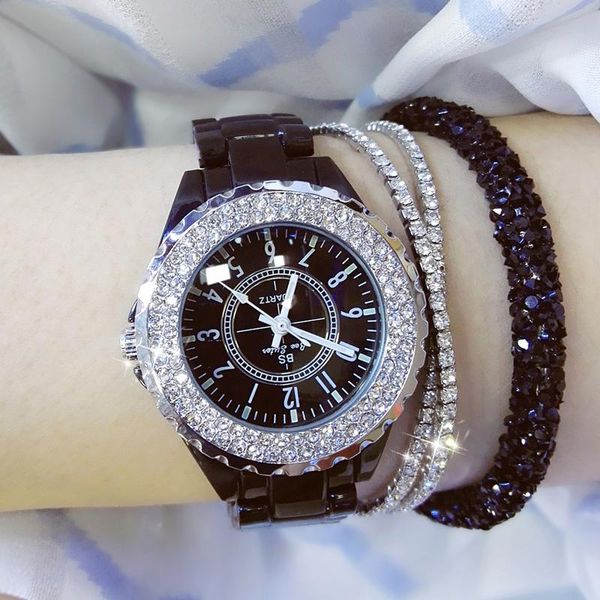 diamond watches woman 2021 black ceramic watch women strap women's wristwatch rhinestone wrist wristwatches, Slivery;brown
diamond watches woman 2021 black ceramic watch women strap women's wristwatch rhinestone wrist wristwatches, Slivery;brown