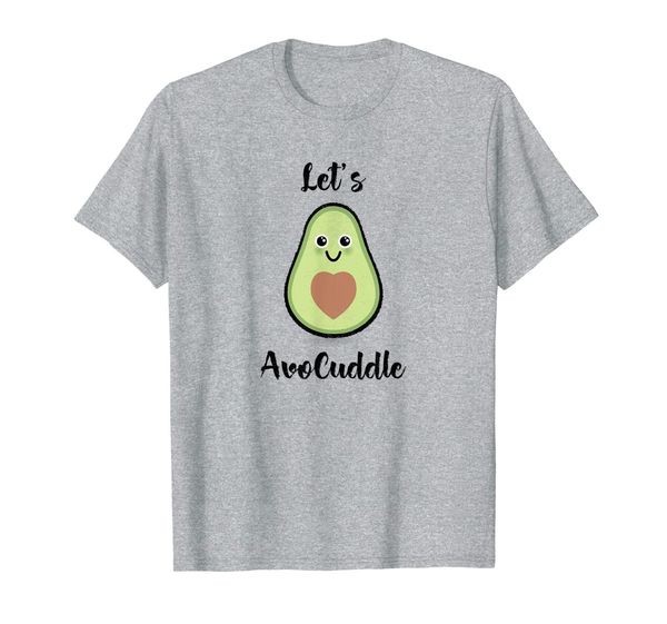 let's avocuddle t-shirt avocado vegan farmer lover gift idea, White;black