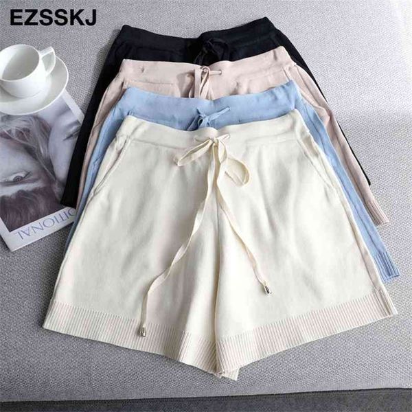 summer knit shorts women casual loose short lace up chic cool straight s feamle pant with pocket pj2102 210719, White;black
summer knit shorts women casual loose short lace up chic cool straight s feamle pant with pocket pj2102 210719, White;black