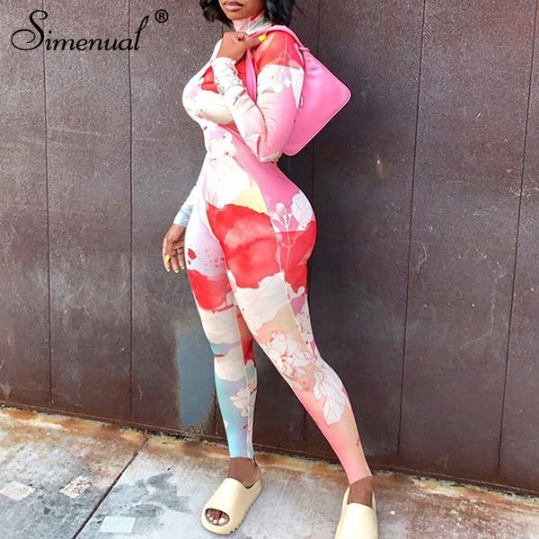 simenual floral tie dye print bodycon rompers womens jumpsuit long sleeve fashion fitness sporty workout active wear jumpsuits, Black;white
simenual floral tie dye print bodycon rompers womens jumpsuit long sleeve fashion fitness sporty workout active wear jumpsuits, Black;white