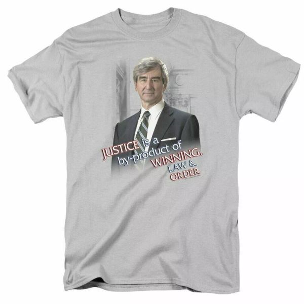law & order jack mccoy t shirt mens licensed classic tv show silver, White;black