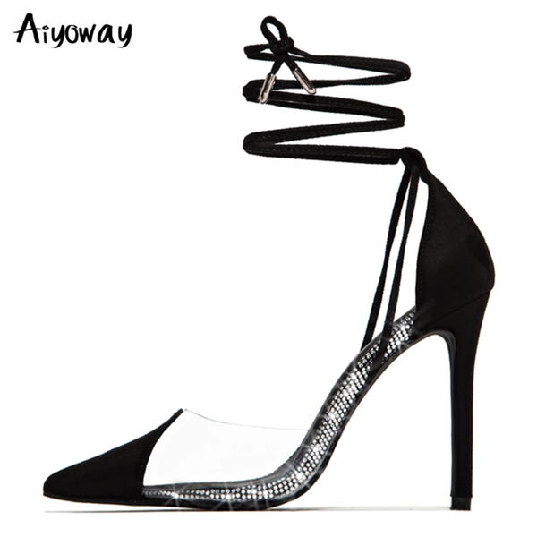 dress shoes aiyoway spring women stiletto high heels plus size pumps ankle strap female two piece pointed toe bride wedding, Black
dress shoes aiyoway spring women stiletto high heels plus size pumps ankle strap female two piece pointed toe bride wedding, Black