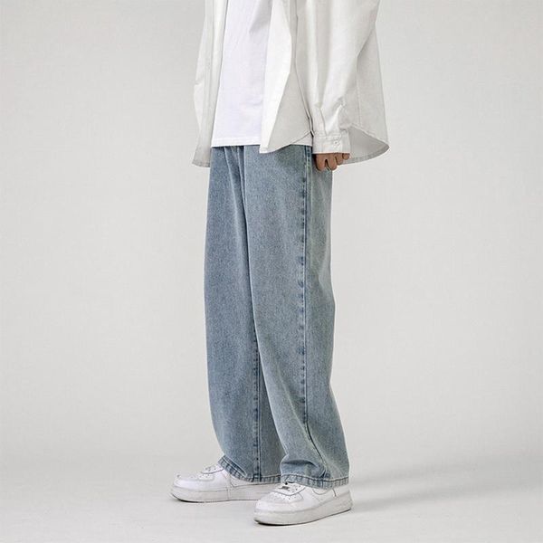 men's jeans fashion loose straight casual wide leg pants cowboy mans streetwear korean hip hop trousers spring summer, Blue
men's jeans fashion loose straight casual wide leg pants cowboy mans streetwear korean hip hop trousers spring summer, Blue