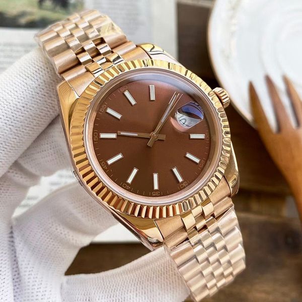 classic mens watch 41mm 36mm automatic mechanical wristwatches waterproof fashion wristwatch montre de luxe watches for men, Slivery;brown
classic mens watch 41mm 36mm automatic mechanical wristwatches waterproof fashion wristwatch montre de luxe watches for men, Slivery;brown