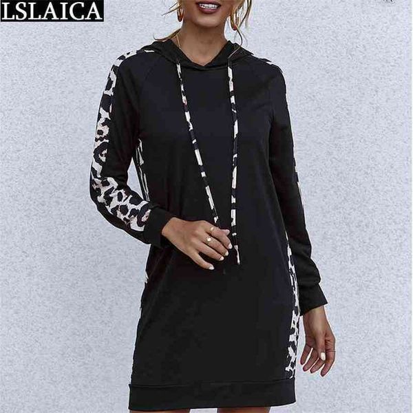 woman dress leopard straight sleeve drawstring hooded collar mini dresses for women fashion streetwear vestido de mujer 210515, Black;gray
woman dress leopard straight sleeve drawstring hooded collar mini dresses for women fashion streetwear vestido de mujer 210515, Black;gray