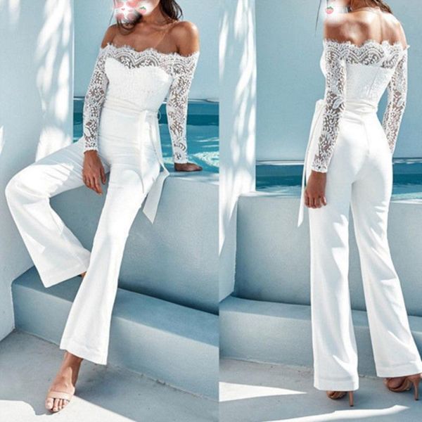 women's jumpsuits & rompers high street fashion jumpsuit women 2021 slim thin material lace ladies elegant overall white black bodysuit, Black;white
women's jumpsuits & rompers high street fashion jumpsuit women 2021 slim thin material lace ladies elegant overall white black bodysuit, Black;white