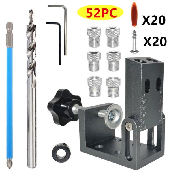 professional hand tool sets 32/38/52 pcs pocket hole jig kit 15-degree angle drill guide woodworking puncher locator oblique
professional hand tool sets 32/38/52 pcs pocket hole jig kit 15-degree angle drill guide woodworking puncher locator oblique