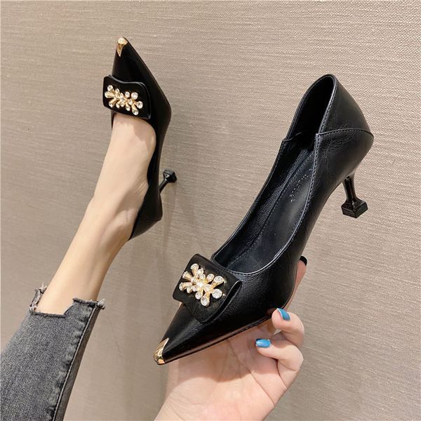 shoes dress heeled shoes high women's thin professional work black medium pointed soft leather fashion 5a-13 6unj
shoes dress heeled shoes high women's thin professional work black medium pointed soft leather fashion 5a-13 6unj