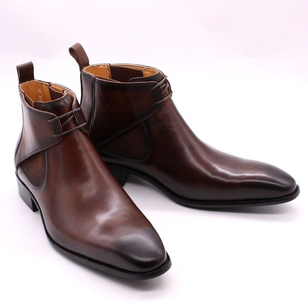autumn winter new mens ankle boots genuine leather handmade brown chelsea boots men motorcycle boots casual dress shoes lace up, Red;white
autumn winter new mens ankle boots genuine leather handmade brown chelsea boots men motorcycle boots casual dress shoes lace up, Red;white