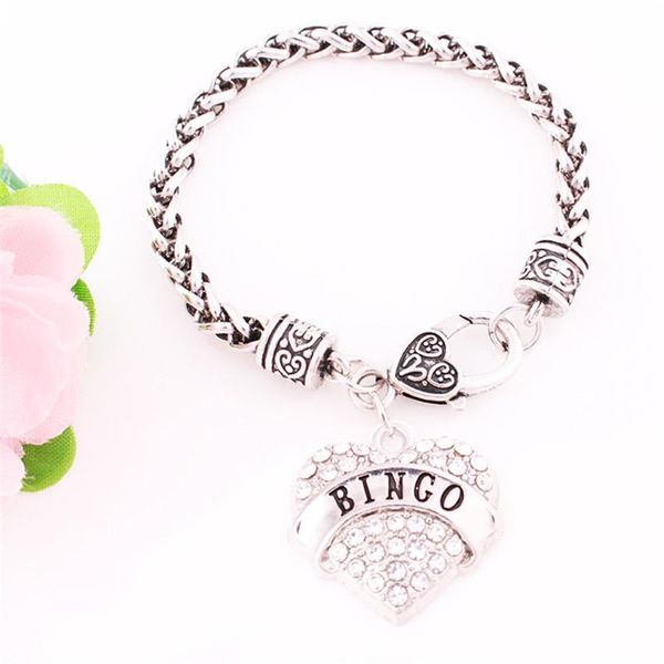 charm bracelets fashion heart bracelet for women bingo written sparkling crystals trinket wheat link chain zinc alloy provide drop, Golden;silver
charm bracelets fashion heart bracelet for women bingo written sparkling crystals trinket wheat link chain zinc alloy provide drop, Golden;silver