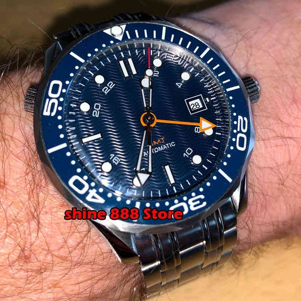 gentlemen watches fire blue dial gmt sapphire 41mm luxury men military steel band automatic, Slivery;brown
gentlemen watches fire blue dial gmt sapphire 41mm luxury men military steel band automatic, Slivery;brown