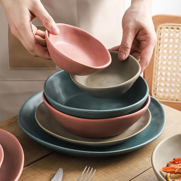 dishes & plates nordic japanese retro ceramic tableware set western steak plate handmade porcelain ramen rice salad bowl dinner restaurant
dishes & plates nordic japanese retro ceramic tableware set western steak plate handmade porcelain ramen rice salad bowl dinner restaurant