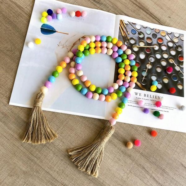 wood bead garland home decoration handmade with jute rustic tassel for rattan macrame wall hanging boho gift decorative objects & figurines
wood bead garland home decoration handmade with jute rustic tassel for rattan macrame wall hanging boho gift decorative objects & figurines