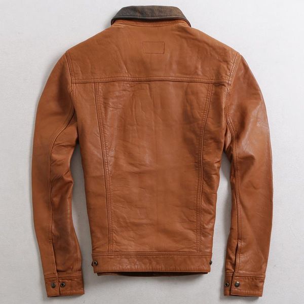 men's leather & faux spring genuine jacket men clothes 2021 streetwear mens 100% real sheepskin coat casual slim fit moto jackets 5762, Black
men's leather & faux spring genuine jacket men clothes 2021 streetwear mens 100% real sheepskin coat casual slim fit moto jackets 5762, Black