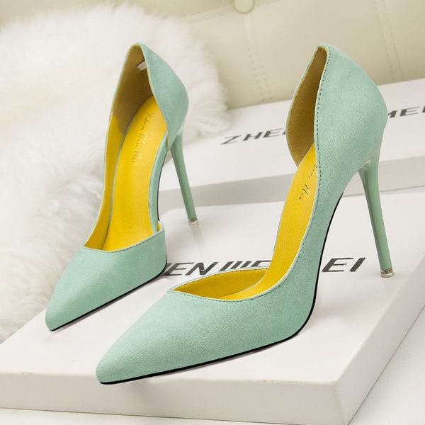 dress shoes simple high heels korean fashion thin heel suede shallow mouth pointed women's single, Black
dress shoes simple high heels korean fashion thin heel suede shallow mouth pointed women's single, Black