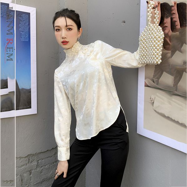 women apricot ruffles half high collar long sleeve loose casual fit shirt fashion trend spring autumn 2e1270 210507, White
women apricot ruffles half high collar long sleeve loose casual fit shirt fashion trend spring autumn 2e1270 210507, White