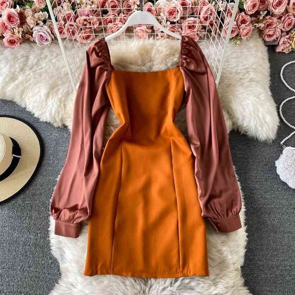 casual dresses retro elegant puff sleeve for womens spring long patchwork waist short casual mini dress vestido ttiq, Black;gray
casual dresses retro elegant puff sleeve for womens spring long patchwork waist short casual mini dress vestido ttiq, Black;gray