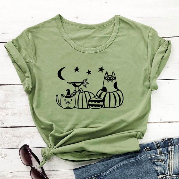 women's t-shirt halloween cat pumpkini bird print 100%cotton women t shirt funny summer casual o-neck short sleeve top, White
women's t-shirt halloween cat pumpkini bird print 100%cotton women t shirt funny summer casual o-neck short sleeve top, White