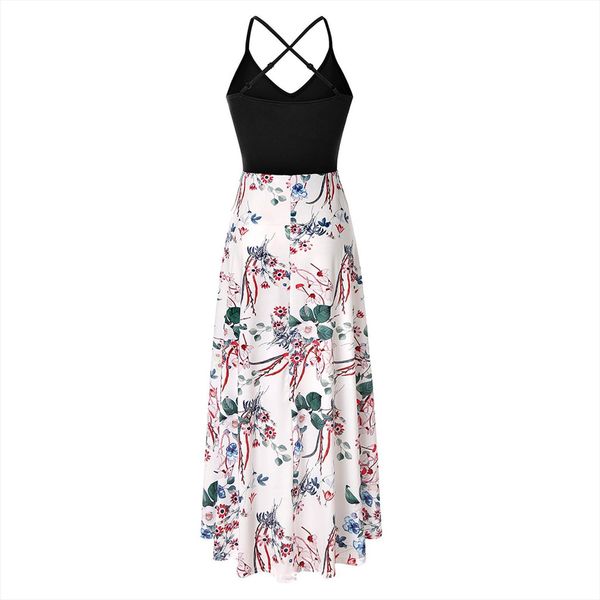 r5 leaf print patchwork summer women dresses bohemian maxi halter long for vestidos, Black;gray
r5 leaf print patchwork summer women dresses bohemian maxi halter long for vestidos, Black;gray