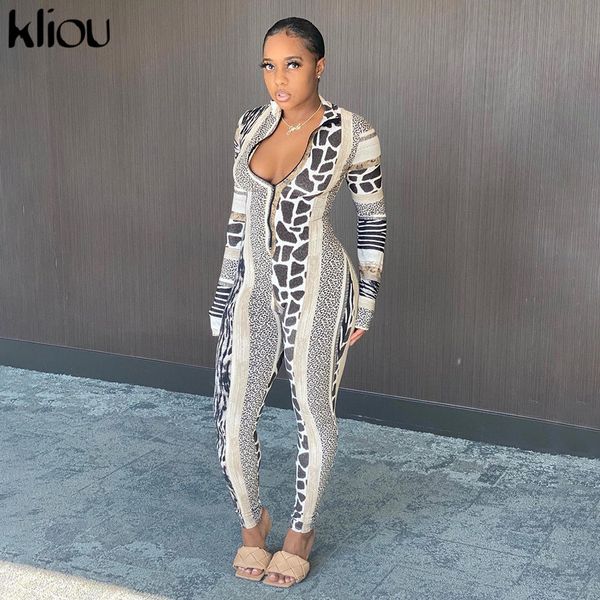 kliou panelled leopard pattern printed zipper jumpsuit women skinny elastic turtleneck autumn casual street style female outfits, Black;white
kliou panelled leopard pattern printed zipper jumpsuit women skinny elastic turtleneck autumn casual street style female outfits, Black;white