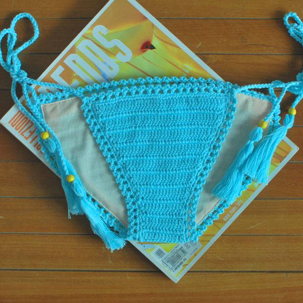 b-p190824 hand crocheted cotton beach resort swimming trunks, White;black 
b-p190824 hand crocheted cotton beach resort swimming trunks, White;black