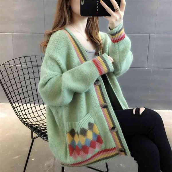 v-neck diamond stripe pocket cardigan sweater women fashion long-sleeved single-breasted knitted female autumn winter 210427, White;black
v-neck diamond stripe pocket cardigan sweater women fashion long-sleeved single-breasted knitted female autumn winter 210427, White;black