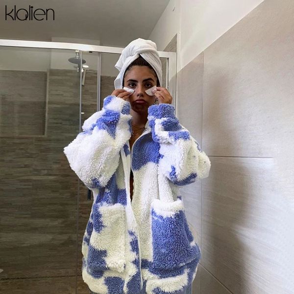 jackets autumn zipper plush women fashion high street thicken long sleeve turn-down collar loose female coat new, Black;brown
jackets autumn zipper plush women fashion high street thicken long sleeve turn-down collar loose female coat new, Black;brown