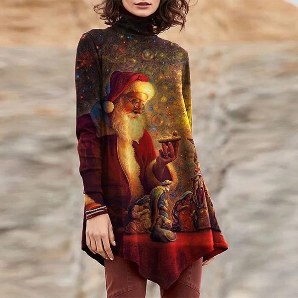 women's blouses & shirts women chirstmas deer printing irregular blouse fashion autumn turtleneck loose pullover long sleeve harajuku, White
women's blouses & shirts women chirstmas deer printing irregular blouse fashion autumn turtleneck loose pullover long sleeve harajuku, White