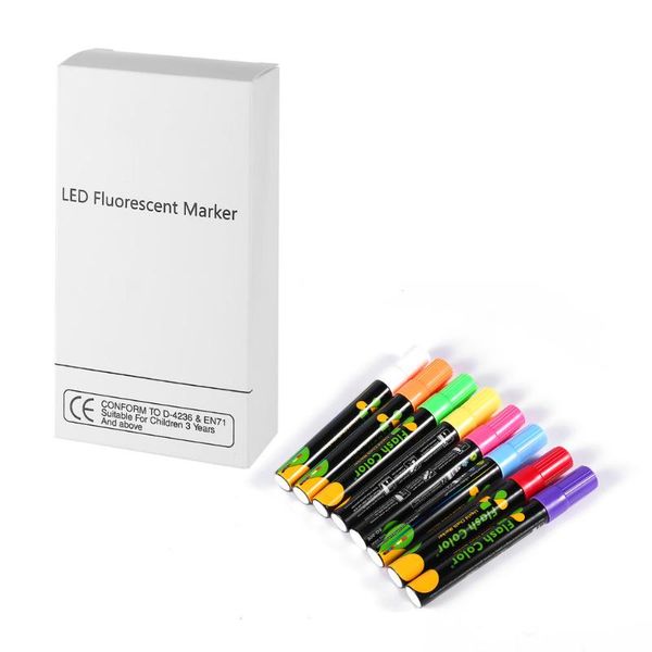 highlighters 8 colors/box 6/8/10mm highlighter fluorescent liquid chalk marker pen for led writing menu board glass window sign, Black;red
highlighters 8 colors/box 6/8/10mm highlighter fluorescent liquid chalk marker pen for led writing menu board glass window sign, Black;red