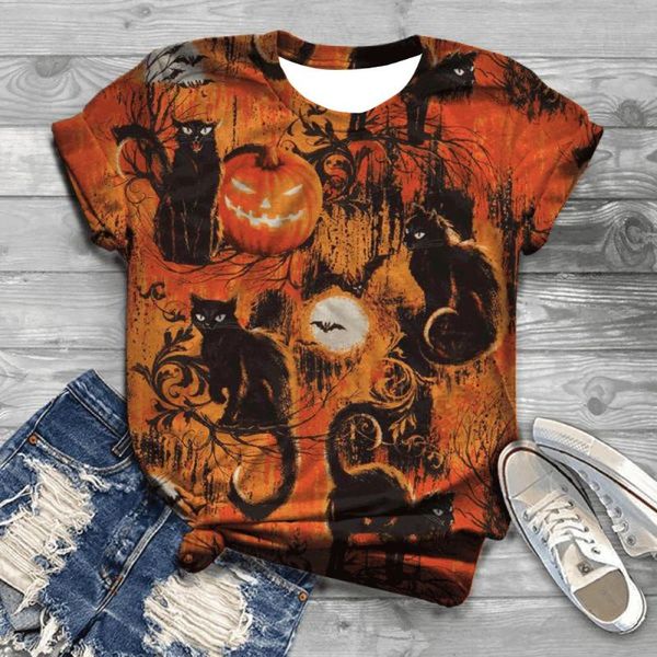 women's t-shirt 3# halloween printed short sleeved round neck summer kawaii clothes cotton festival harajuku t shirts, White
women's t-shirt 3# halloween printed short sleeved round neck summer kawaii clothes cotton festival harajuku t shirts, White