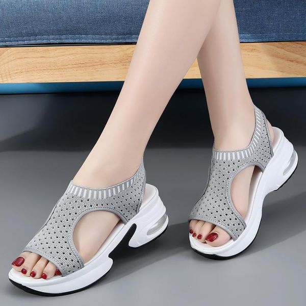 dress shoes summer cool woven women sandals height increasing 5.5cm air cushion the sole comfortable slip-on, Black
dress shoes summer cool woven women sandals height increasing 5.5cm air cushion the sole comfortable slip-on, Black