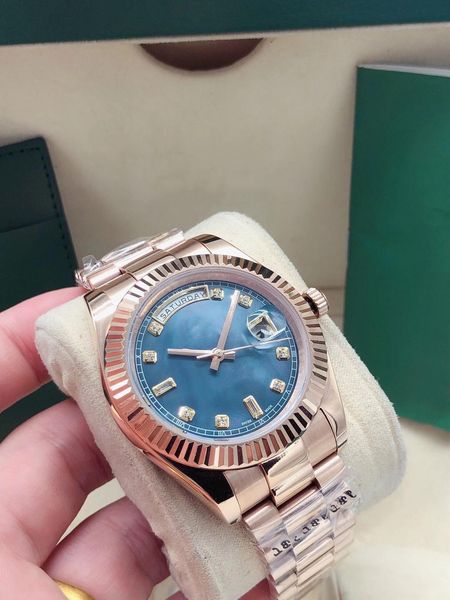 style fashion men's watch blue diamond dial mother shell stainless steel strap automatic mechanical 2813 movement mens wristwatch sport, Slivery;brown
style fashion men's watch blue diamond dial mother shell stainless steel strap automatic mechanical 2813 movement mens wristwatch sport, Slivery;brown