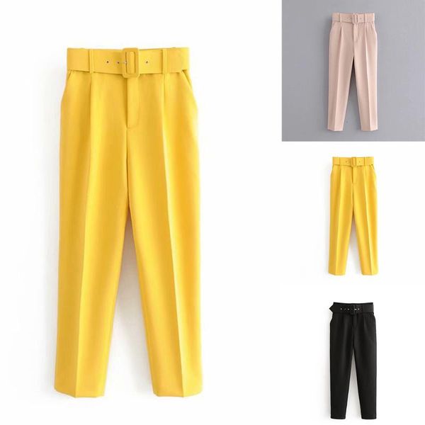 women's pants & capris sashes pockets women high waist casual suit autumn winter business office lady fashion solid color 2021 long tro, Black;white
women's pants & capris sashes pockets women high waist casual suit autumn winter business office lady fashion solid color 2021 long tro, Black;white