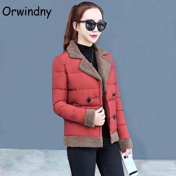 orwindny jacket winter women warm lambswool autumn coats female fashion loose short parkas high street clothing outwear women's down &, Black
orwindny jacket winter women warm lambswool autumn coats female fashion loose short parkas high street clothing outwear women's down &, Black