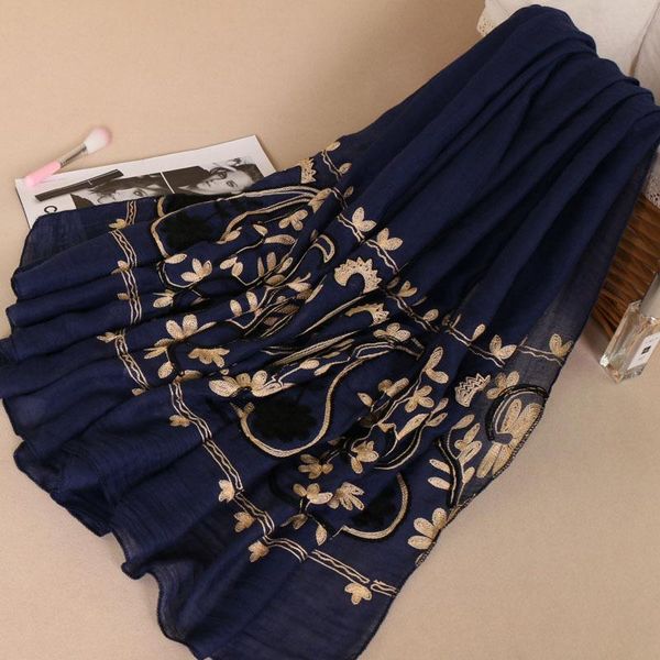scarves cotton embroidery flower style ladies long scarf literary urban cashew and linen four seasons, Blue;gray
scarves cotton embroidery flower style ladies long scarf literary urban cashew and linen four seasons, Blue;gray
