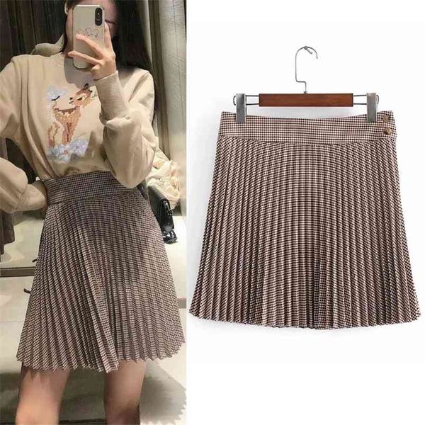 plaid pleated skirts womens mini high waist skirt ladies harajuku side buttons casual vintage winter woman 210519, Black
plaid pleated skirts womens mini high waist skirt ladies harajuku side buttons casual vintage winter woman 210519, Black