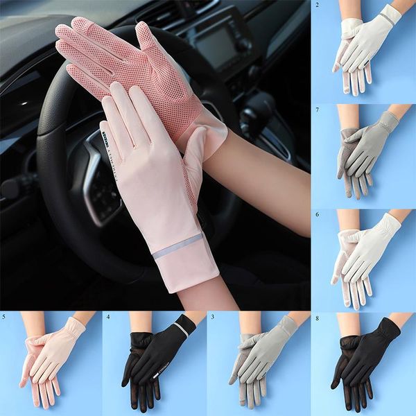 five fingers gloves sunscreen solid color anti-uv silk thin mittens dual-use mesh breathable fingerless women summer driving glove, Blue;gray
five fingers gloves sunscreen solid color anti-uv silk thin mittens dual-use mesh breathable fingerless women summer driving glove, Blue;gray