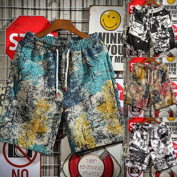 men's shorts for the beach casual summer men printed loose belt drawstring printing t404, White;black
men's shorts for the beach casual summer men printed loose belt drawstring printing t404, White;black