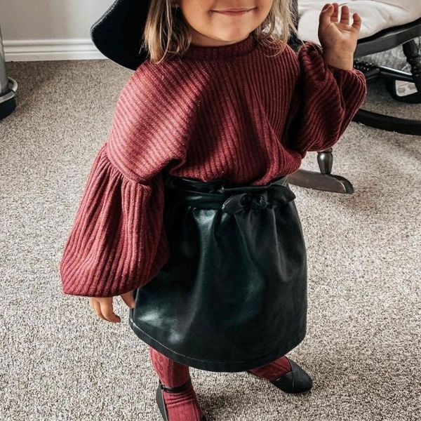 clothing sets autumn kids girls tracksuit solid color puff sleeve + short leather skirt spring clothes set 1-6years, White
clothing sets autumn kids girls tracksuit solid color puff sleeve + short leather skirt spring clothes set 1-6years, White