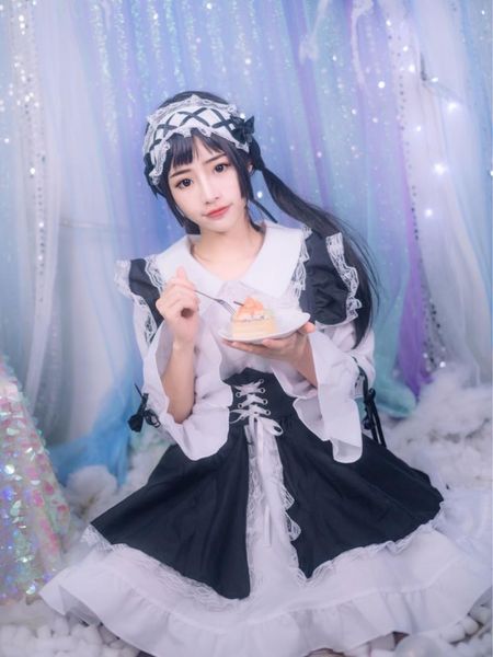 casual dresses dress women clothes 2021 party black white lolita gothic maid costume cosplay japanese (with headwear), Black;gray
casual dresses dress women clothes 2021 party black white lolita gothic maid costume cosplay japanese (with headwear), Black;gray