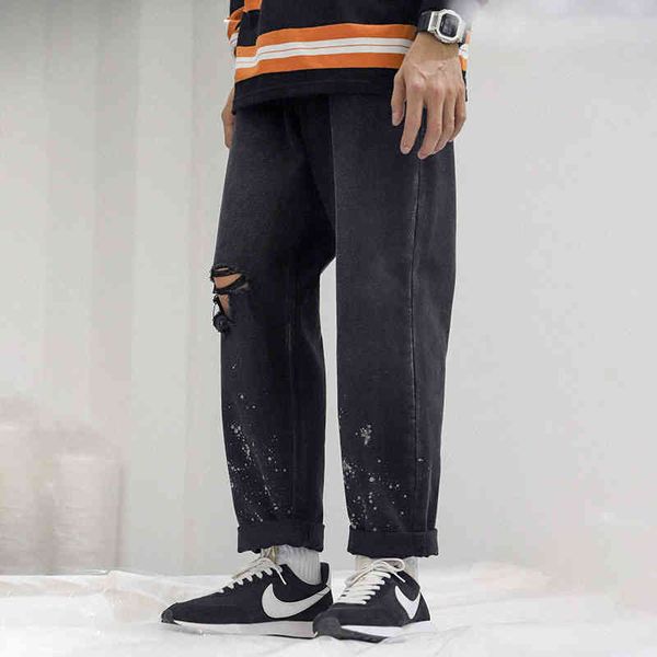 splash-ink distressed knee ripped jeans mens black men hiphop straight denim pants fashion casual trousers men's fptu, Blue
splash-ink distressed knee ripped jeans mens black men hiphop straight denim pants fashion casual trousers men's fptu, Blue