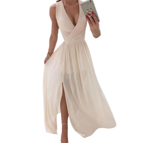 women's swimwear 2021 maxi dress women sleeveless backless boho long bridesmaid summer party deep v neck vestidos for, White;black
women's swimwear 2021 maxi dress women sleeveless backless boho long bridesmaid summer party deep v neck vestidos for, White;black