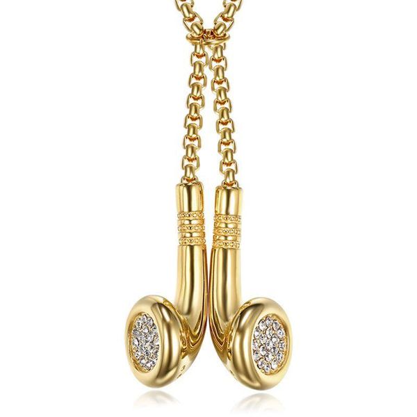 pendant necklaces headset for men/women gold color stainles steel cubic zircon charm hip hop jewelry collar gift, Silver
pendant necklaces headset for men/women gold color stainles steel cubic zircon charm hip hop jewelry collar gift, Silver