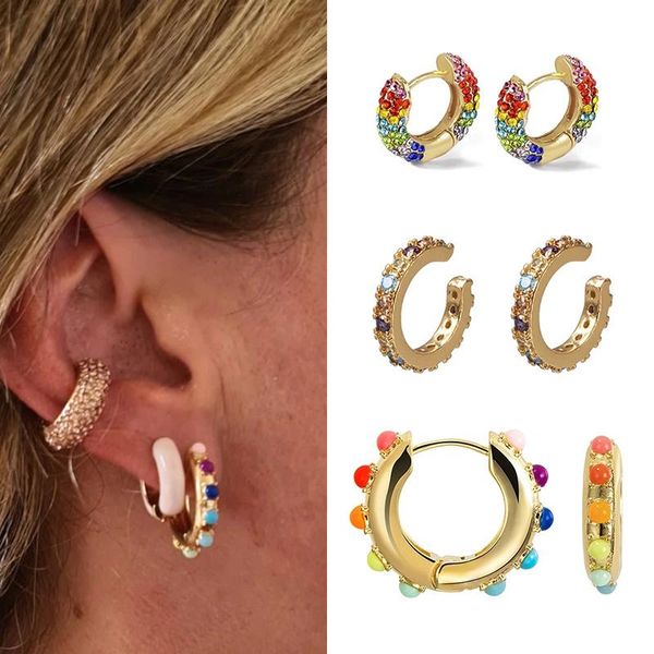 hoop & huggie women rainbow earrings cubic zirconia ear cuff set for female trendy gold clip on earcuff crystal jewelry, Golden;silver
hoop & huggie women rainbow earrings cubic zirconia ear cuff set for female trendy gold clip on earcuff crystal jewelry, Golden;silver
