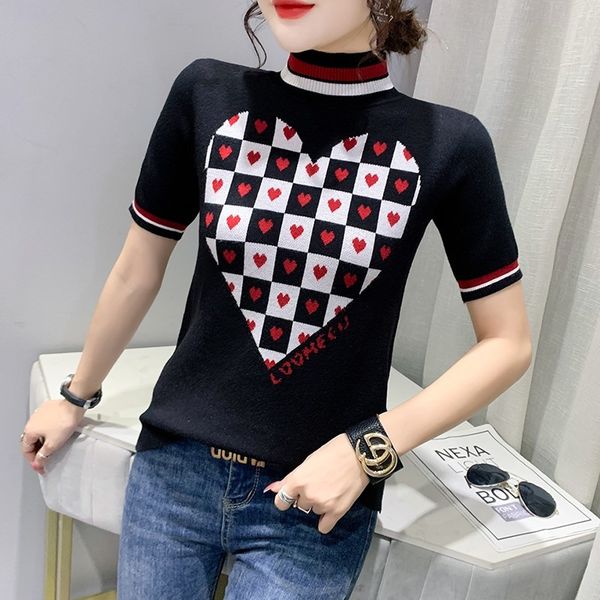 black green red turtleneck sweaterwomen short sleeve knitted sweater female cotton casual skinny knitwear pullover plaid, White
black green red turtleneck sweaterwomen short sleeve knitted sweater female cotton casual skinny knitwear pullover plaid, White