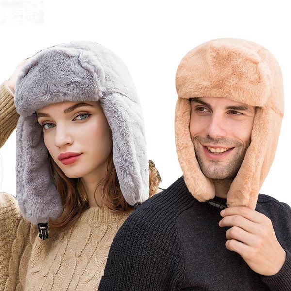berets trend winter thermal wool bomber hats men women fashion ear protection face windproof ski cap velvet thicken couple hat, Blue;gray
berets trend winter thermal wool bomber hats men women fashion ear protection face windproof ski cap velvet thicken couple hat, Blue;gray