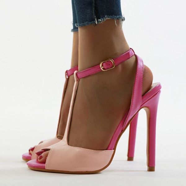 women sandals pu buckle strap 12.5cm thin heels high peep toe shallow shoes sandalias mujer 2021 size 35-42 pink, Black
women sandals pu buckle strap 12.5cm thin heels high peep toe shallow shoes sandalias mujer 2021 size 35-42 pink, Black
