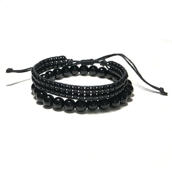 charm bracelets hiphop rock 2pcs for men boys adjustable handmade weaving double layer string braclet male obsidian beaded brazalete, Golden;silver
charm bracelets hiphop rock 2pcs for men boys adjustable handmade weaving double layer string braclet male obsidian beaded brazalete, Golden;silver